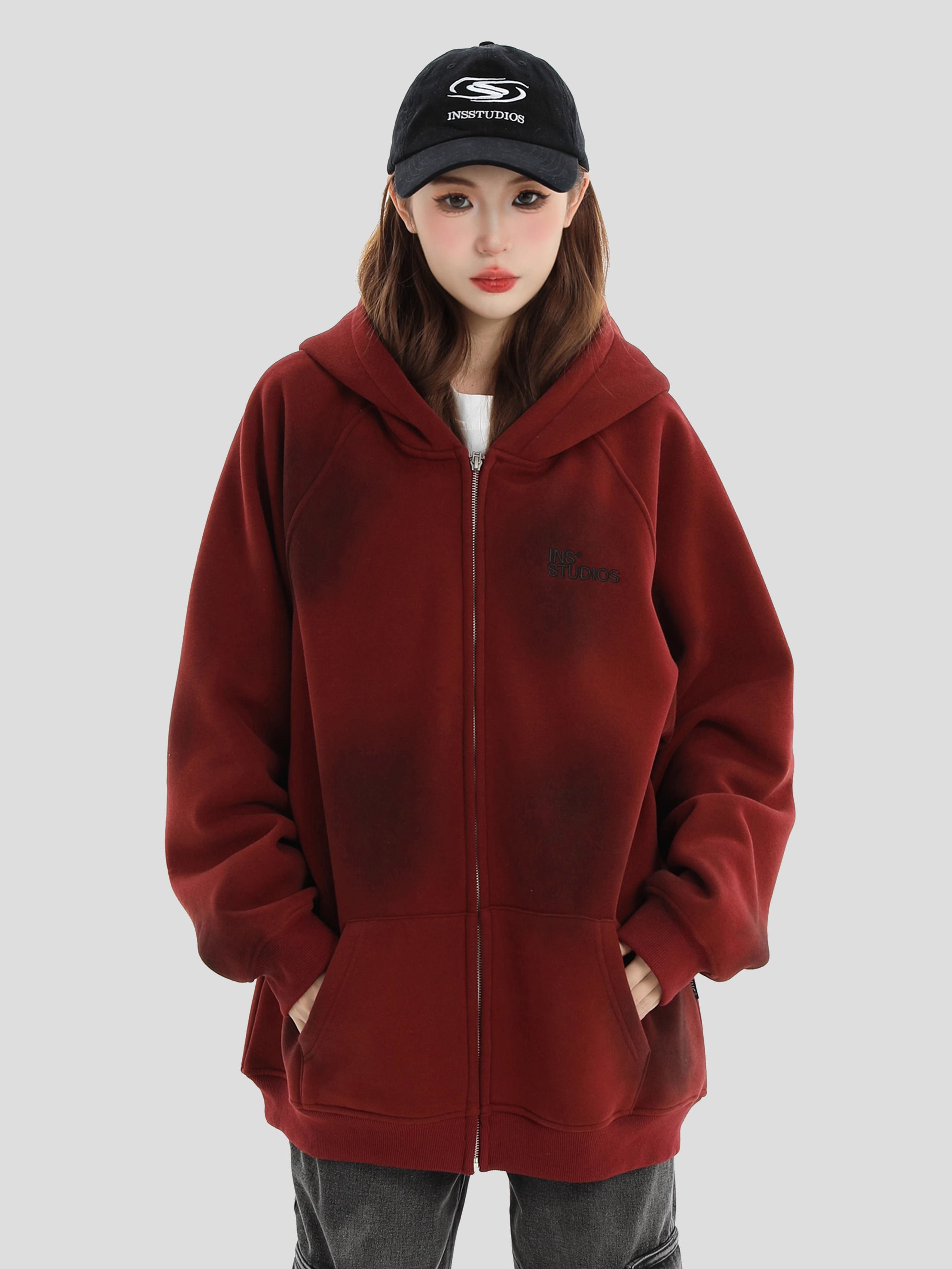 China-Chic Couple's American Halo Dye Wash Used Sweater Loose Plush Cardigan Coat Male