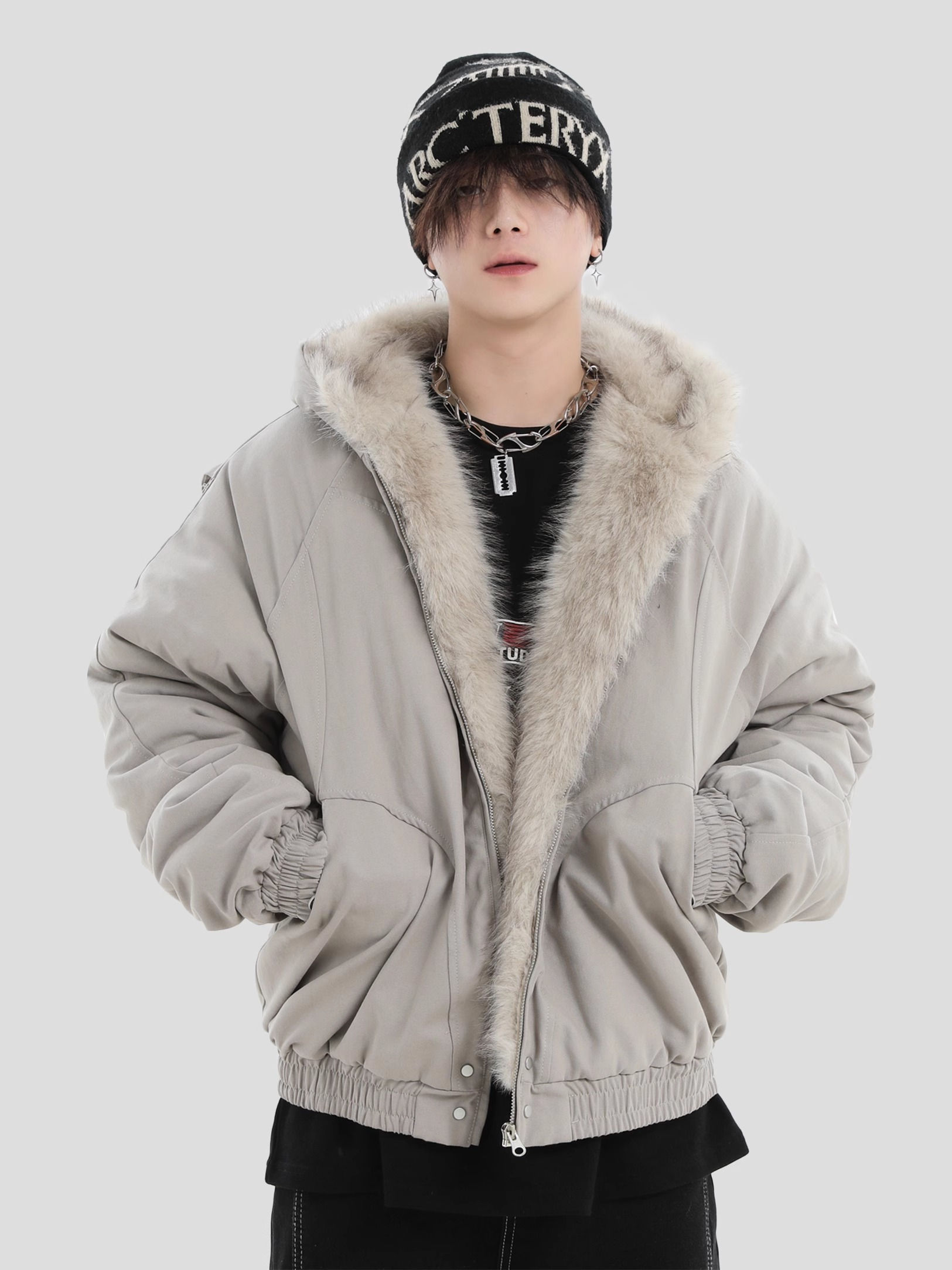 China-Chic Lovers' American Vintage Mountain Sculpture Collar Jacket with Cotton Inset and Thickened Warm Cotton Jacket